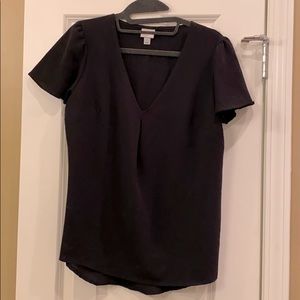 Black V Neck Blouse